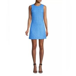 Alice + Olivia Sky Blue Textured Mini Dress